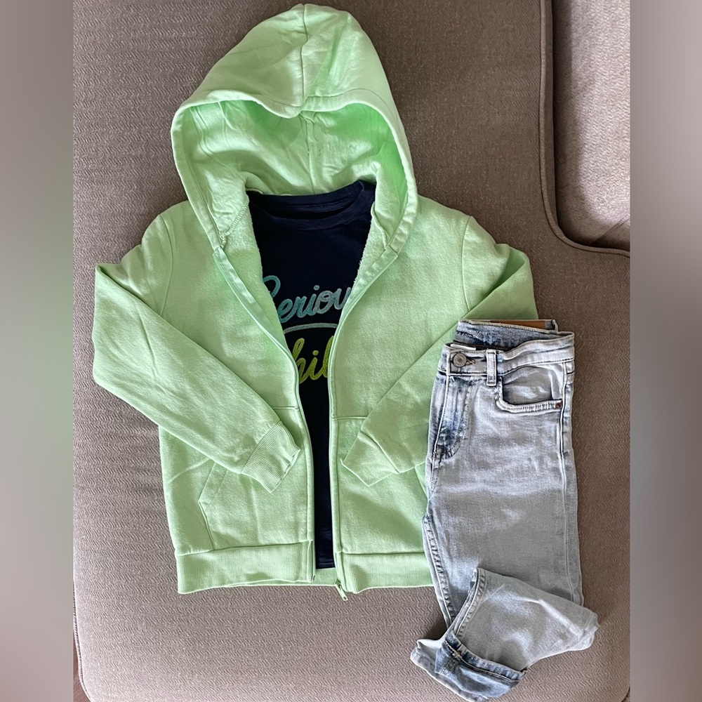 H&M BOYS HOODIE, GAP T-SHIRT & ZARA STRAIGHT FIT JEANS SET